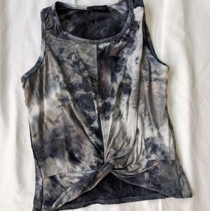 Tie-dye Tie-Front Tank Top
